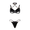 Ensemble soutien-gorge et string en velours