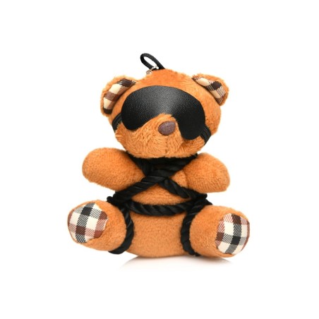 Porte clés rigolo Teddy Bear peluche en tenue de bondage