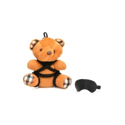 Porte clés rigolo Teddy Bear peluche en tenue de bondage