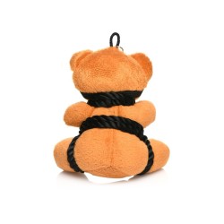 Porte clés rigolo Teddy Bear peluche en tenue de bondage