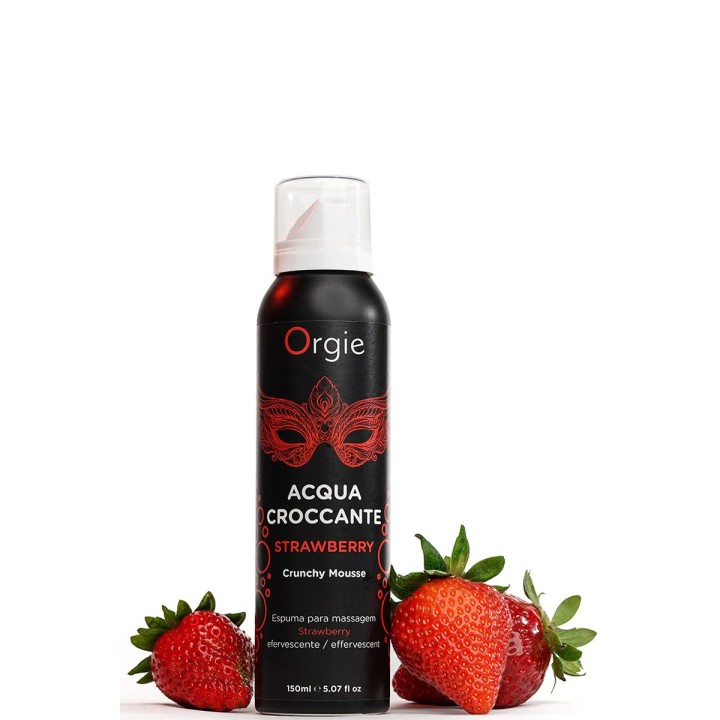 Mousse de massage effervescente Fraise – Soin relaxant et hydratant
