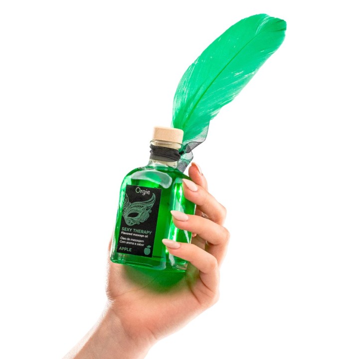 Huile de massage intime embrassable Sexy Therapy – Saveur pomme