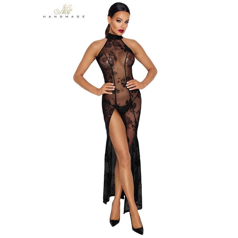 Robe longue en tulle floqué F239 Robe longue en tulle floqué F239