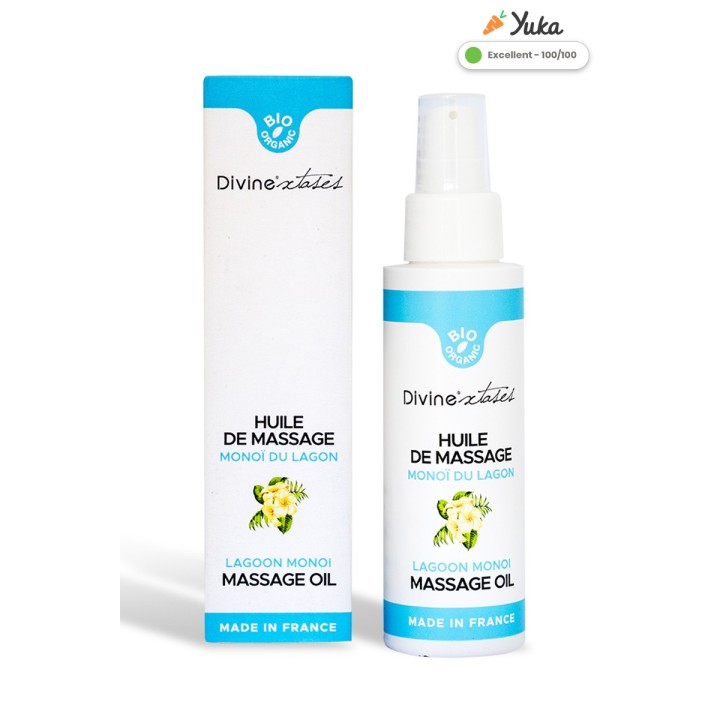 Huile de Massage BIO Monoï – Nourrissante et Relaxante