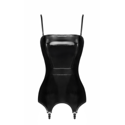 F381 Corset-Ceinture Dominae Venom en PVC - Robe Audacieuse et Élégante