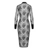 Noirelle Lace Button-Up Midi Dress - Elegant & Chic Robe