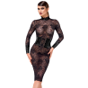 Robe mi-longue en dentelle Noirelle F375 - Élégante Robe Style