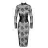 Robe mi-longue en dentelle Noirelle F375 - Élégante Robe Style