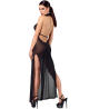 Robe Longue Onyx à Double Fente F372 | Robe Élégante