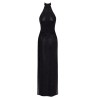 Robe Longue Onyx à Double Fente F372 | Robe Élégante