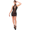 F370 Luxuria Crystal Sheer Mini Robe - Élégante Robe Style