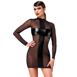 F369 Crossfire Mesh & Wetlook Mini dress