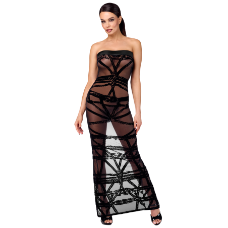 F358 Bondesque Opera Off-shoulder long dress