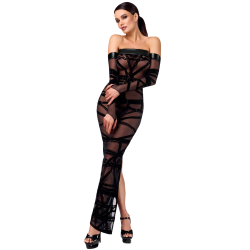 F358 Bondesque Opera Off-shoulder long dress