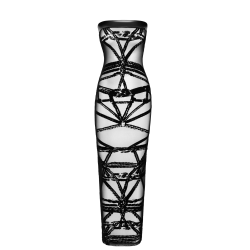 F358 Bondesque Opera Off-shoulder long dress