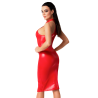 F354 Orgia Robe midi rouge