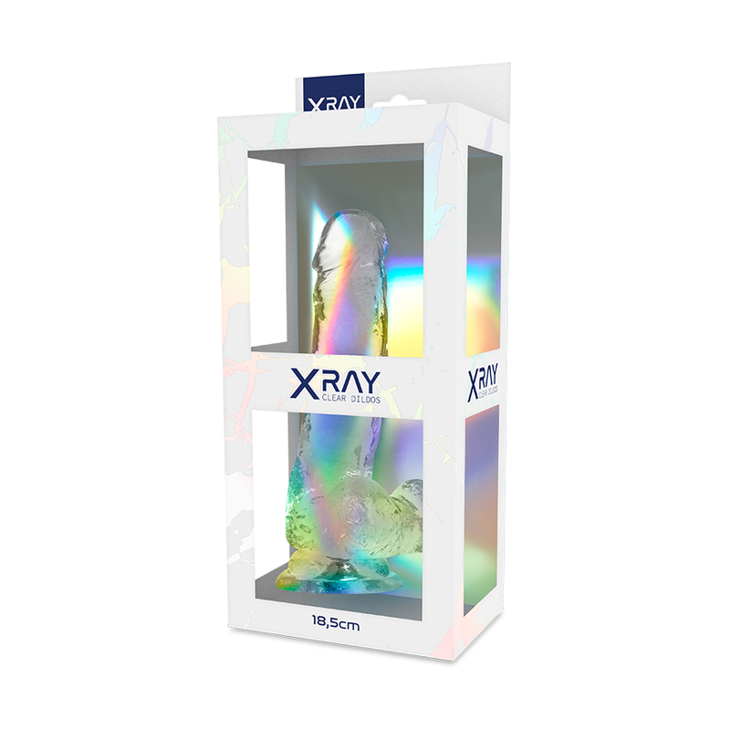 X RAY - HARNAIS + BITE TRANSPARENT AVEC BILLES 18.5 CM -O- 3.8 CM