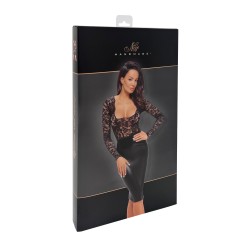 F295 Euphoria - Robe midi en dentelle et wetlook