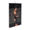 F295 Euphoria - Robe midi en dentelle et wetlook
