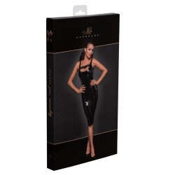 F250 Robe midi en PVC avec fermeture éclair sur le devant