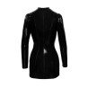 F246 Robe courte en PVC fermée sur le devant par des fermoirs dorés