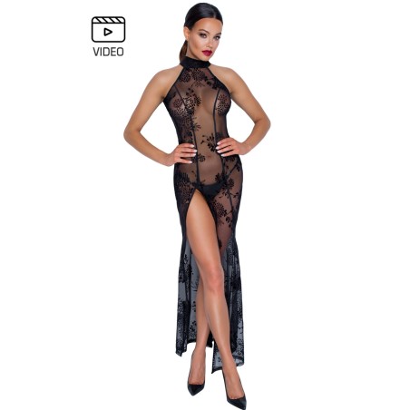 F239 Robe longue en tulle