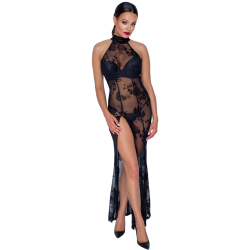 F239 Robe longue en tulle