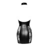 F238 Robe courte en tulle, empiècements en Powerwetlook et fixation de corset