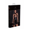 F238 Robe courte en tulle, empiècements en Powerwetlook et fixation de corset