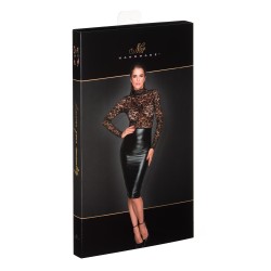 F228 Robe midi avec top en dentelle souple