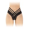 Tanga ouvert Anne - noir