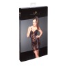 F146 Mini-robe en dentelle et powerwetlook avec ruban