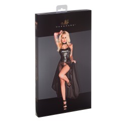 F139 Robe en Powerwetlook et tulle
