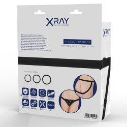 X RAY - HARNAIS RADIO AVEC ANNEAUX EN SILICONE