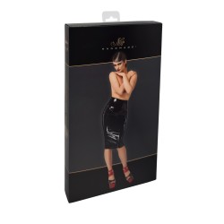 F378 Dominae Column PVC pencil skirt