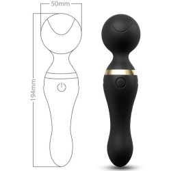 FREEZA MASSAGER & VIBRATEUR TÊTE SUPER FLEXIBLE NOIR