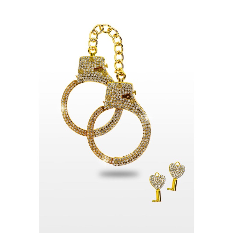 Menottes dorées et strass