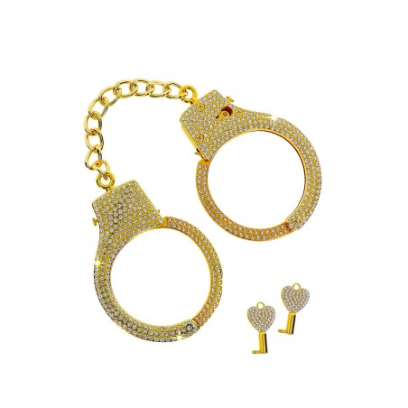 Menottes dorées et strass