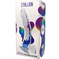 PÉNIS RÉALISTE DÉTALON TRANSPARENT 22 CM