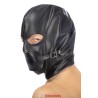 Cagoule BDSM simili cuir avec baillon amovible