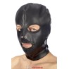 Cagoule BDSM 3 ouvertures en simili cuir