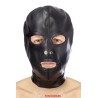 Cagoule BDSM 3 ouvertures en simili cuir