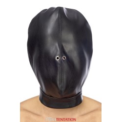 Cagoule BDSM fermée simili cuir