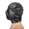 Cagoule BDSM fermée simili cuir