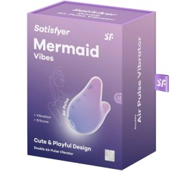 MERMAID VIBES STIMULATEUR & VIBRATEUR VIOLET ET ROSE