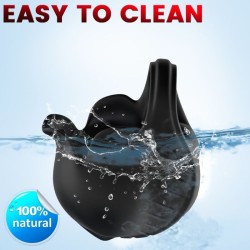ANNEAU VIBRATEUR À VENTOUSES TÉLÉCOMMANDE NOIR