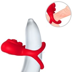ANNEAU VIBRATEUR COEUR ROUGE