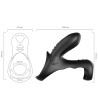 ANNEAU VIBRATEUR DOUBLE RANGER POUR COUPLES NOIR