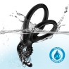 ANNEAU VIBRATEUR DOUBLE TRAVELER POUR COUPLES LAPIN NOIR