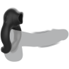 ANNEAU VIBRATEUR EN SILICONE 3 MOTEURS RECHARGEABLE NOIR - OR